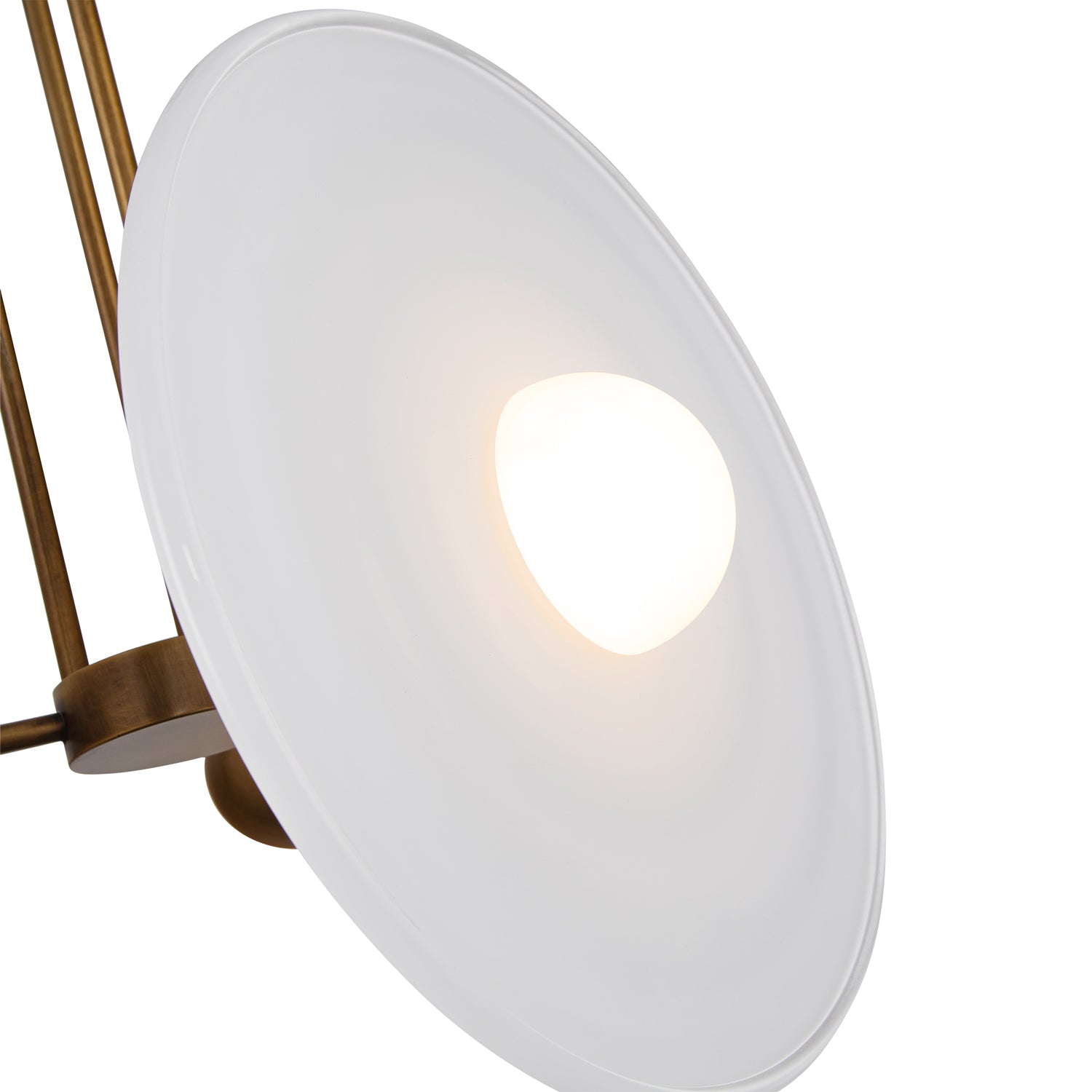 Harbour 18-in Vintage Brass/Glossy Opal LED Pendant