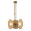 Harbour 18-in Vintage Brass/Woven LED Pendant