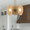 Harbour 18-in Vintage Brass/Woven LED Pendant