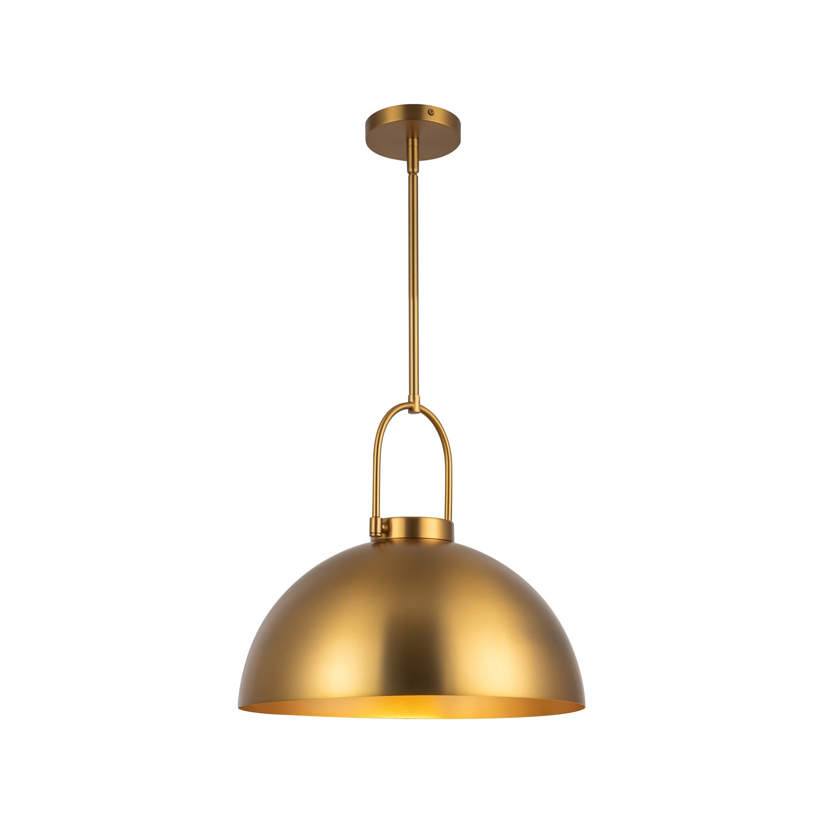 Harper 16-in Aged Gold 1 Light Pendant