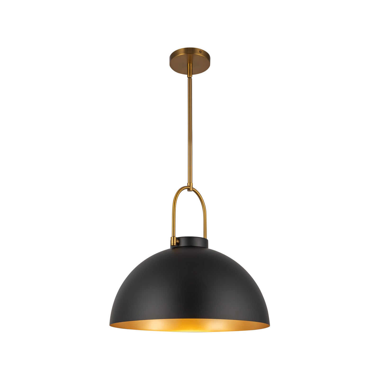 Harper 16-in Matte Black 1 Light Pendant