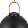Harper 16-in Matte Black 1 Light Pendant