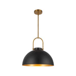 Harper 16-in Matte Black 1 Light Pendant