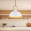 Harper 16-in White Socket Pendant