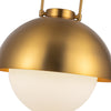 Harper 16-in Aged Gold/Opal Matte Glass 1 Light Pendant