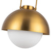Harper 16-in Aged Gold/Opal Matte Glass 1 Light Pendant