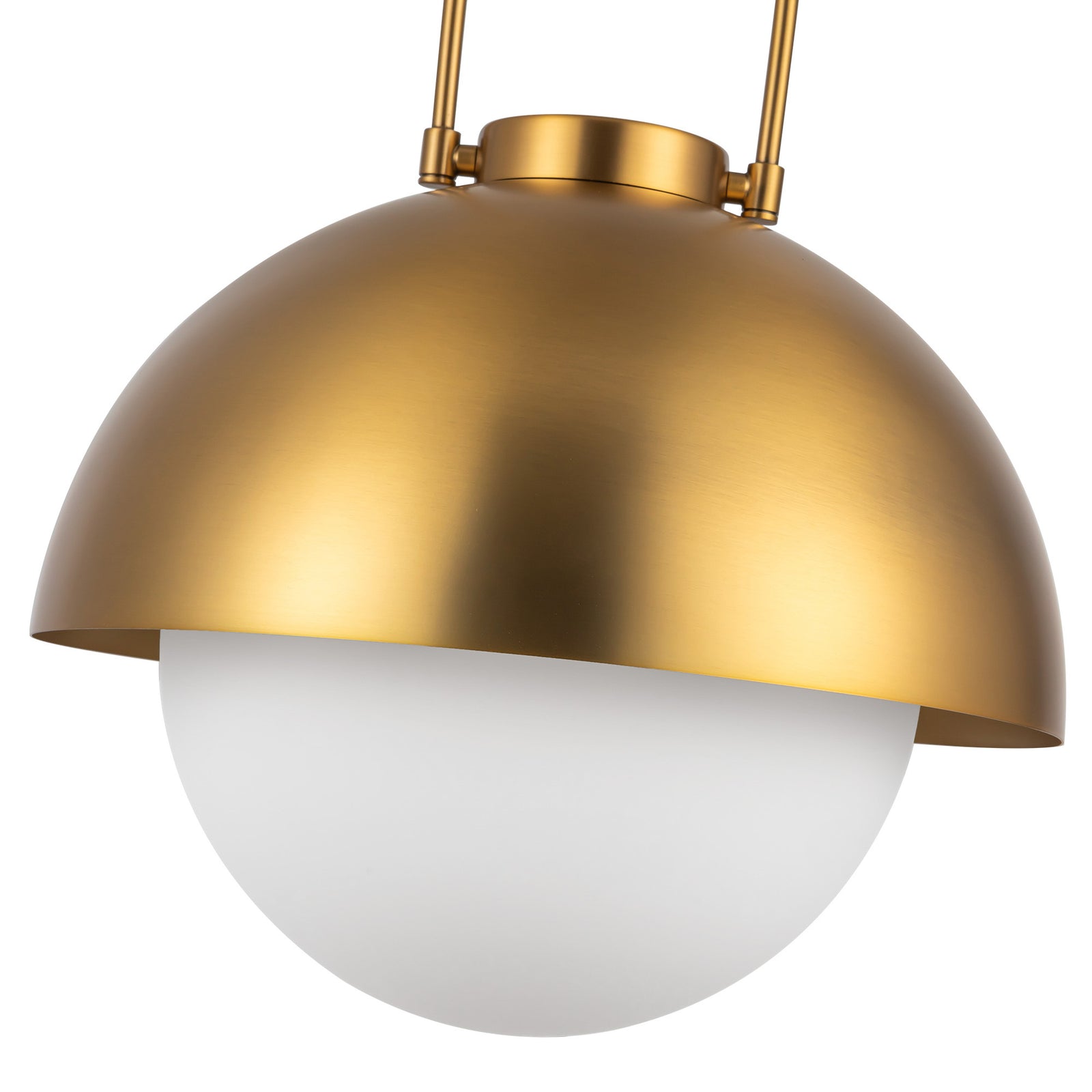 Harper 16-in Aged Gold/Opal Matte Glass 1 Light Pendant