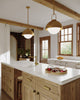Harper 16-in Aged Gold/Opal Matte Glass 1 Light Pendant