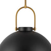 Harper 16-in Matte Black/Opal Matte Glass 1 Light Pendant