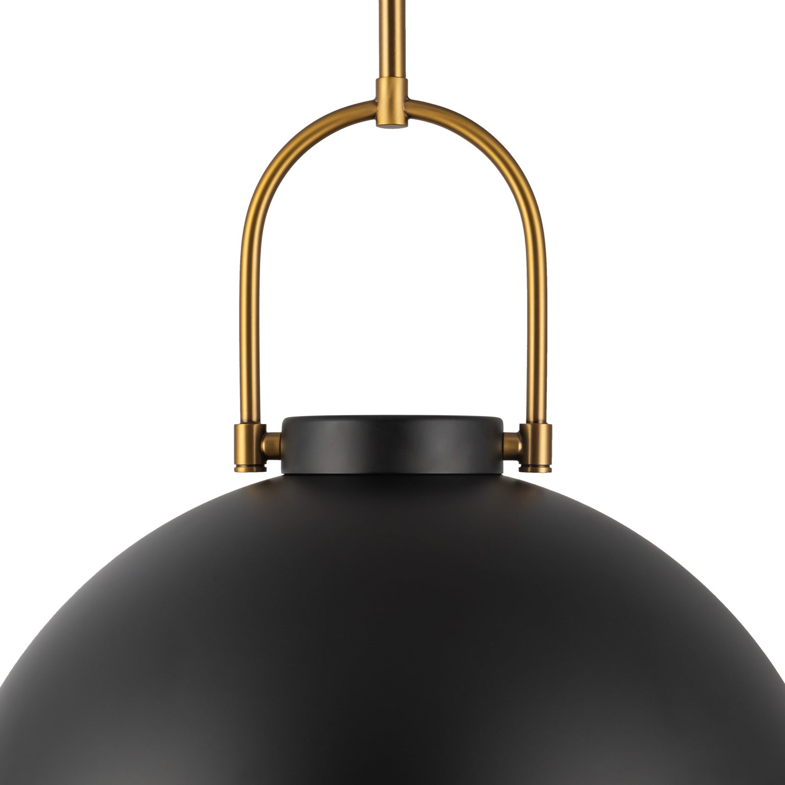Harper 16-in Matte Black/Opal Matte Glass 1 Light Pendant