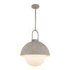 Harper 16-in Steel Shade/Opal Matte Glass 1 Light Pendant