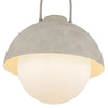Harper 16-in Steel Shade/Opal Matte Glass 1 Light Pendant