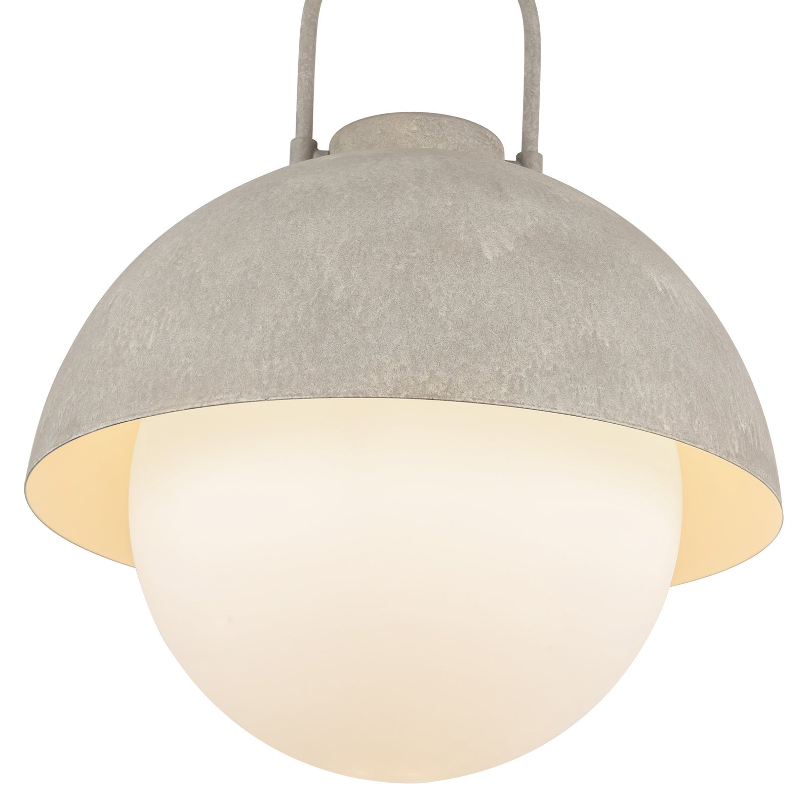 Harper 16-in Steel Shade/Opal Matte Glass 1 Light Pendant