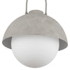 Harper 16-in Steel Shade/Opal Matte Glass 1 Light Pendant