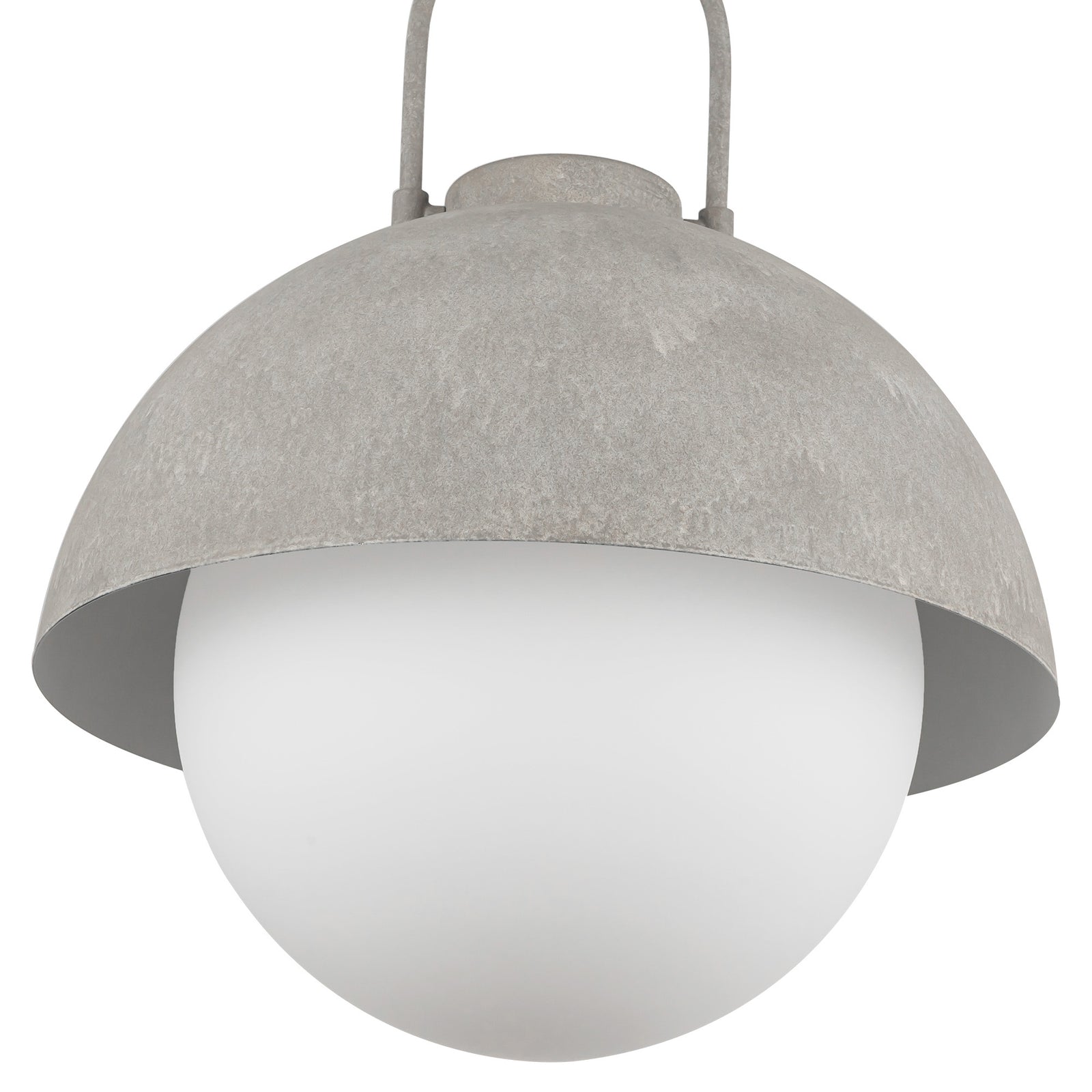Harper 16-in Steel Shade/Opal Matte Glass 1 Light Pendant