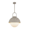 Harper 16-in Steel Shade/Opal Matte Glass 1 Light Pendant