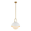 Harper 16-in White/Opal Glass Socket Pendant