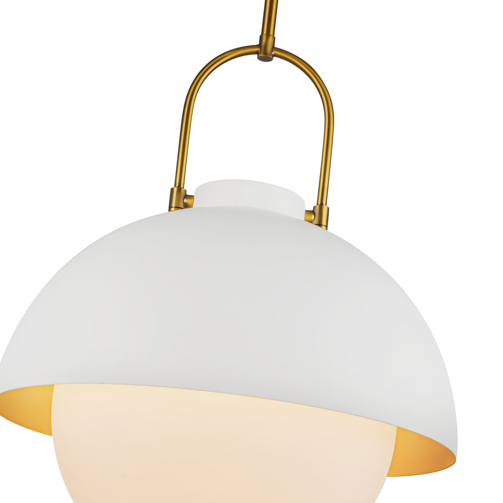 Harper 16-in White/Opal Glass Socket Pendant