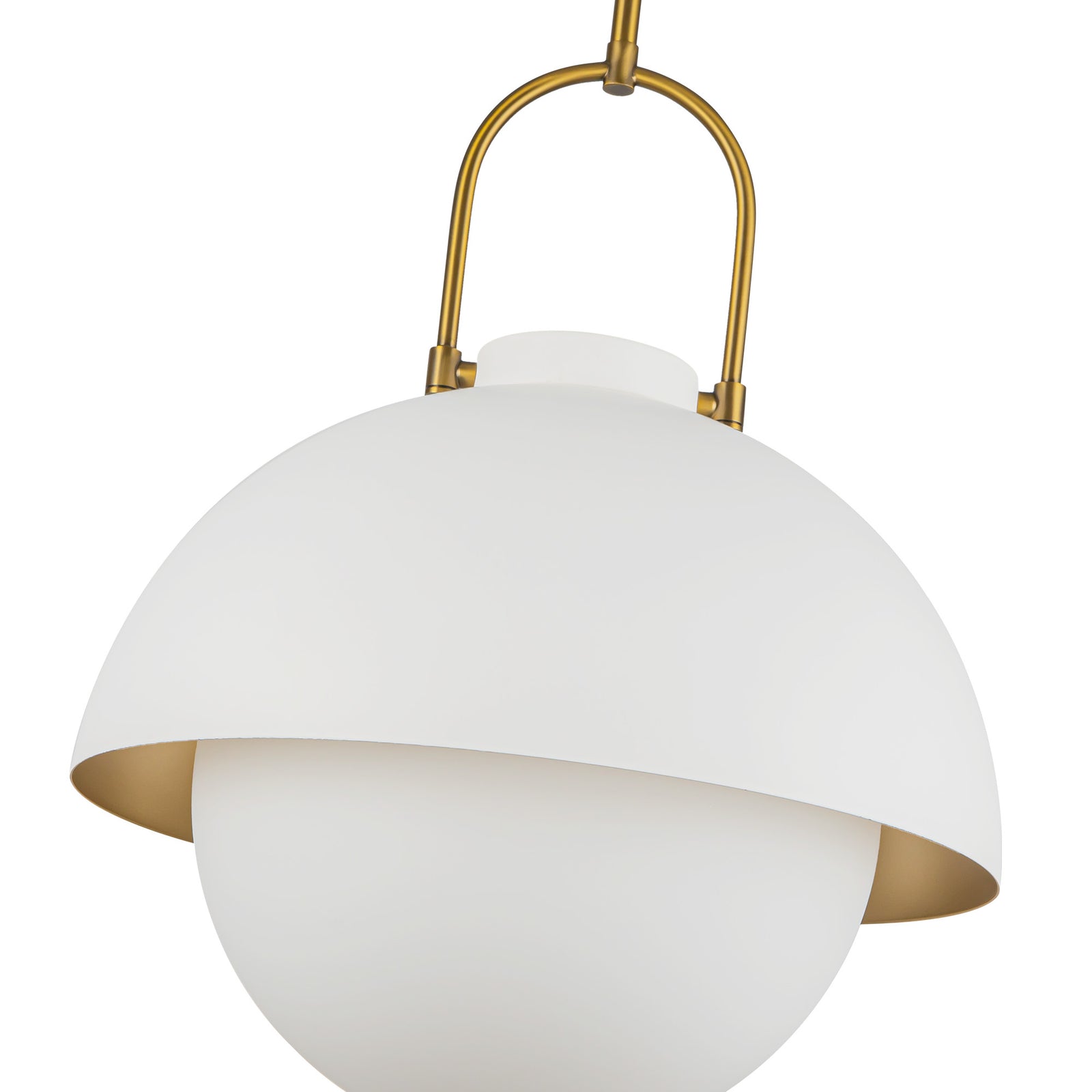 Harper 16-in White/Opal Glass Socket Pendant