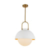 Harper 16-in White/Opal Glass Socket Pendant