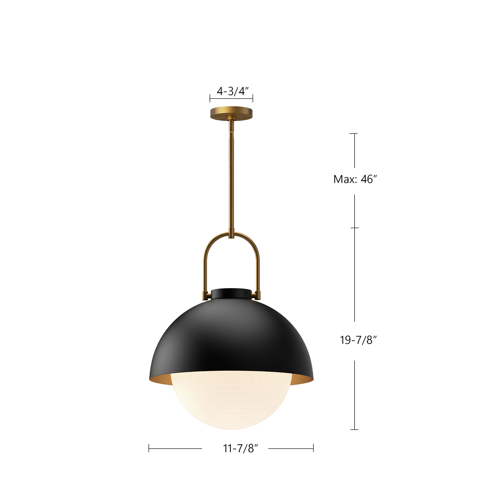 Harper 16-in White/Opal Glass Socket Pendant