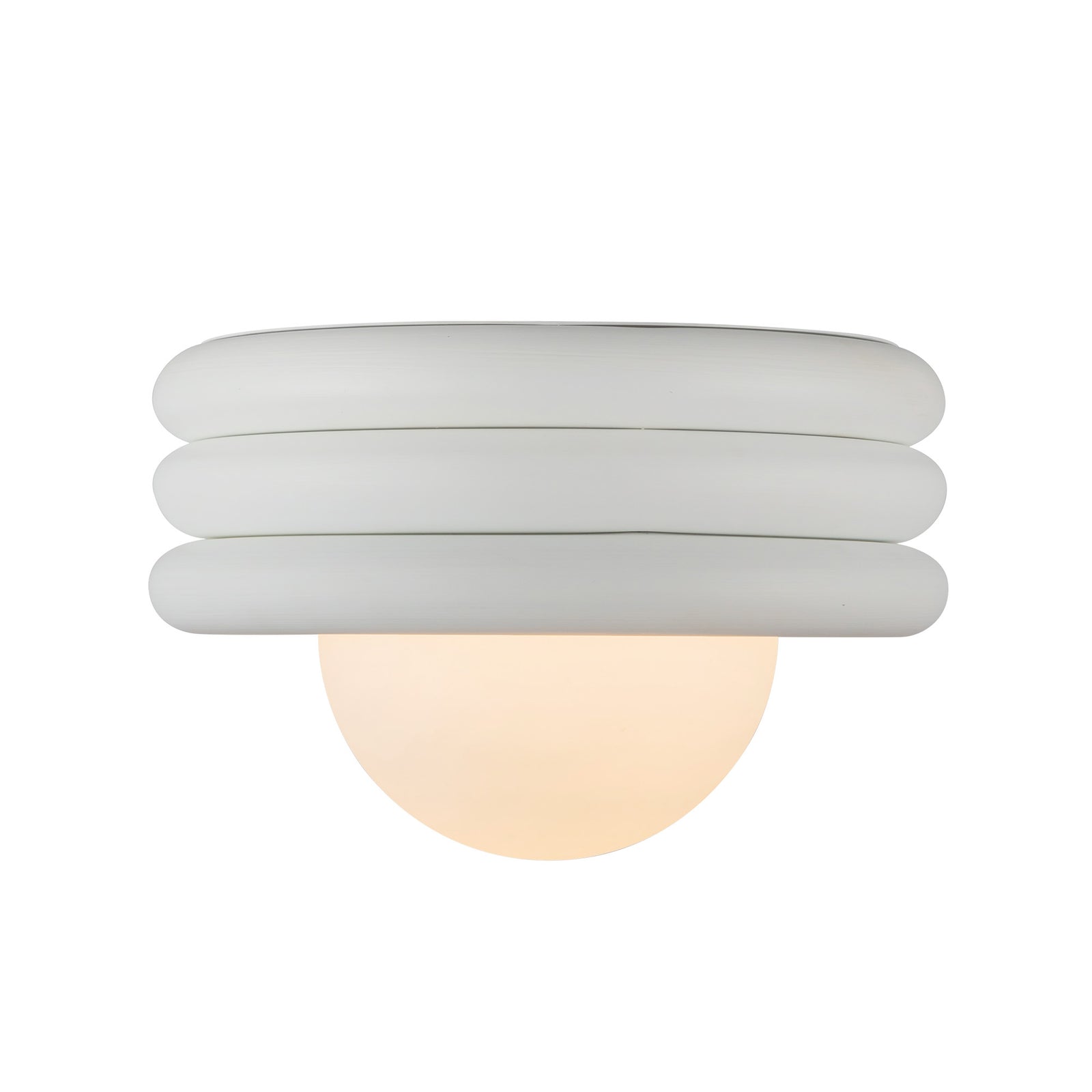 Harvey 12-in Antique White Socket Semi-Flush Mount