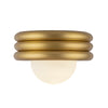 Harvey 12-in Brushed Gold Socket Semi-Flush Mount