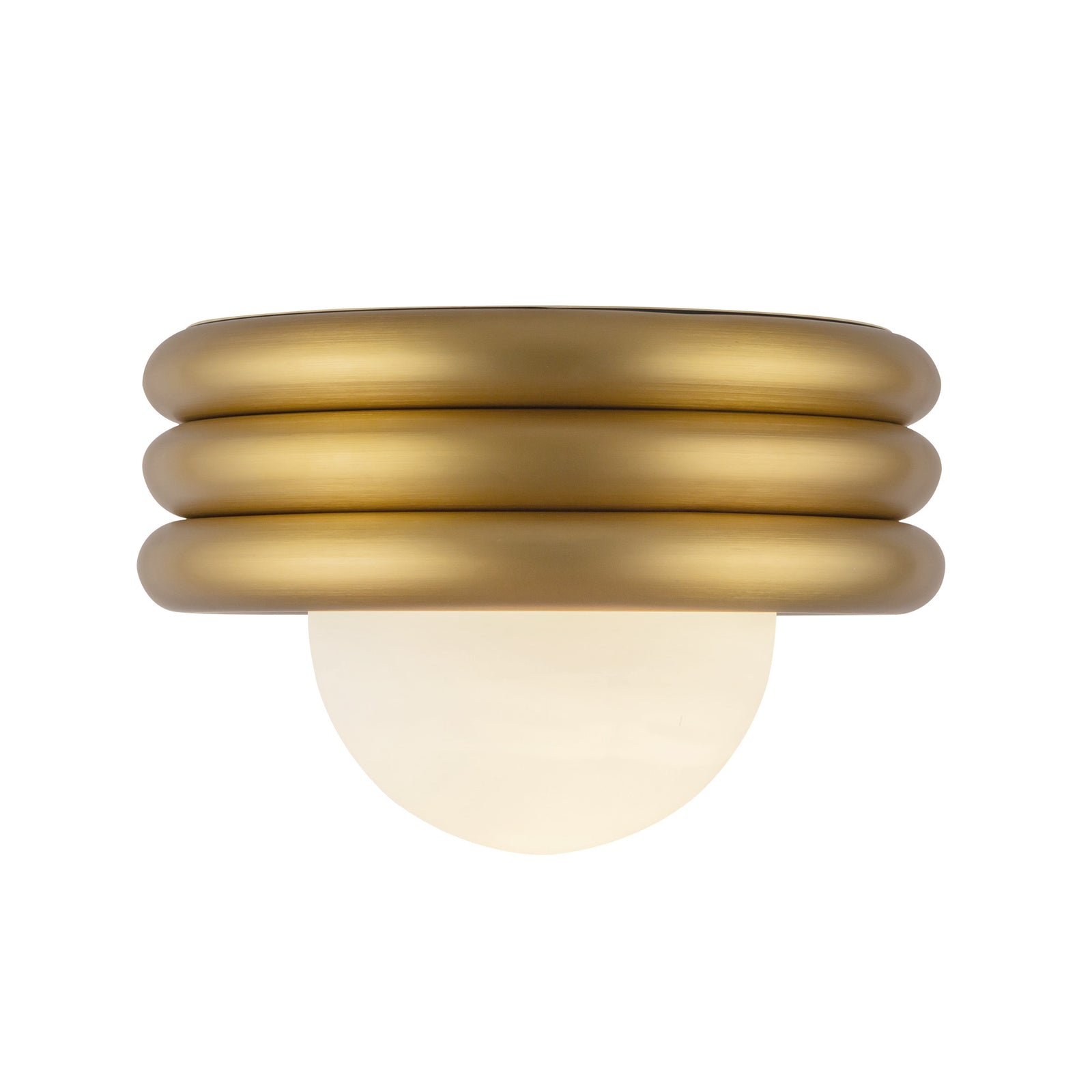 Harvey 12-in Brushed Gold Socket Semi-Flush Mount