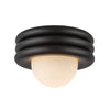 Harvey 12-in Matte Black Socket Semi-Flush Mount