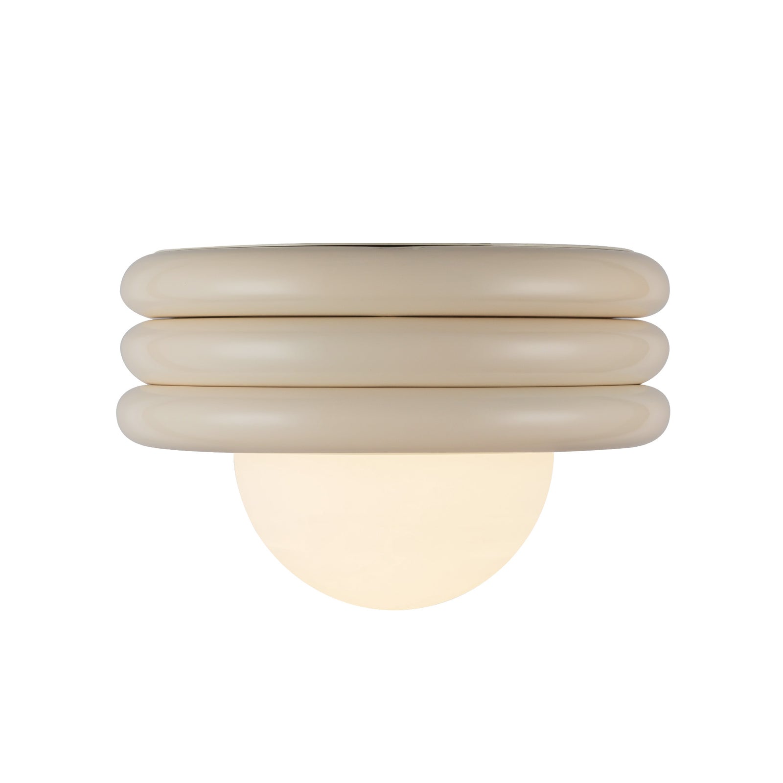 Harvey 12-in Pearl White Socket Semi-Flush Mount