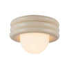 Harvey 12-in Pearl White Socket Semi-Flush Mount