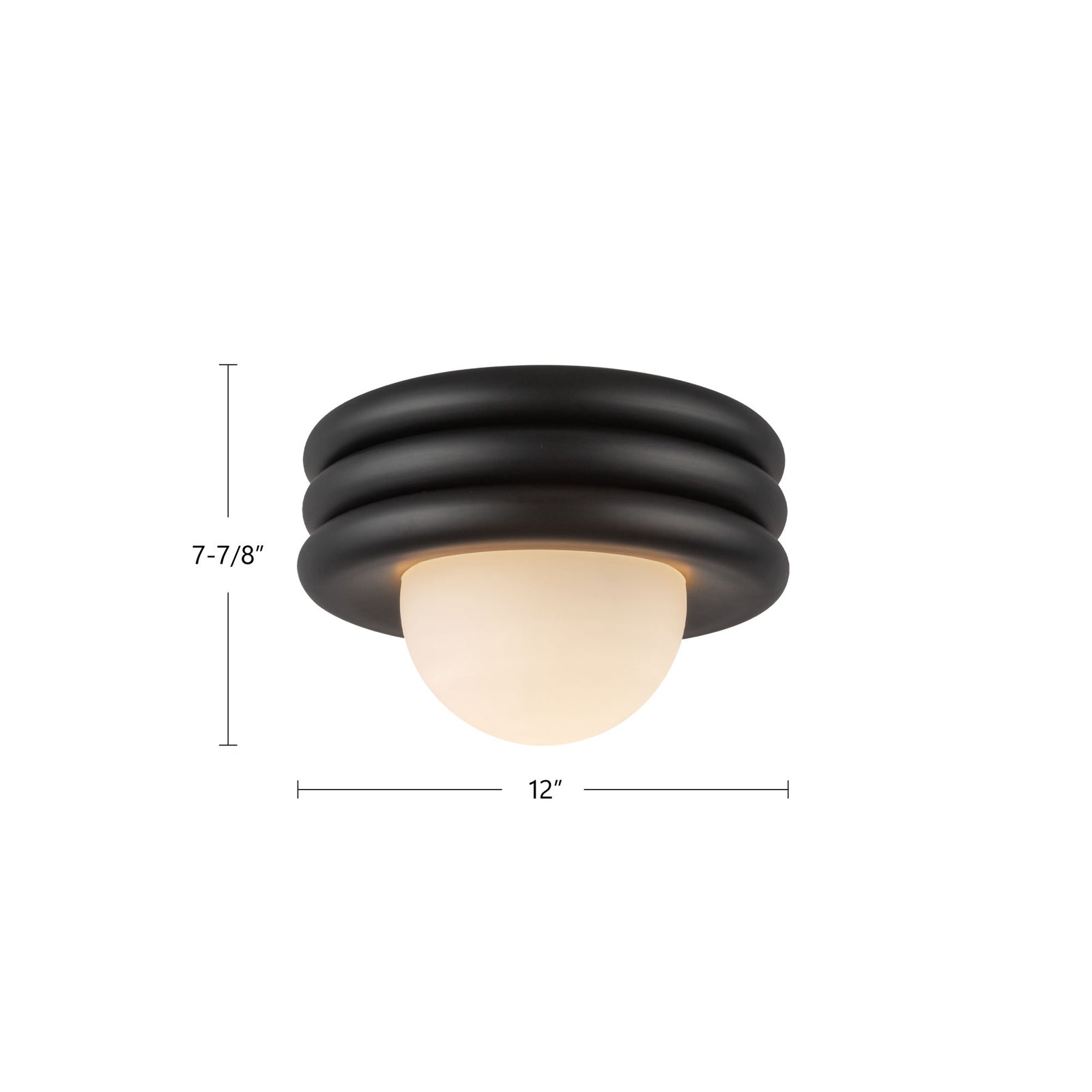 Harvey 12-in Brushed Gold Socket Semi-Flush Mount
