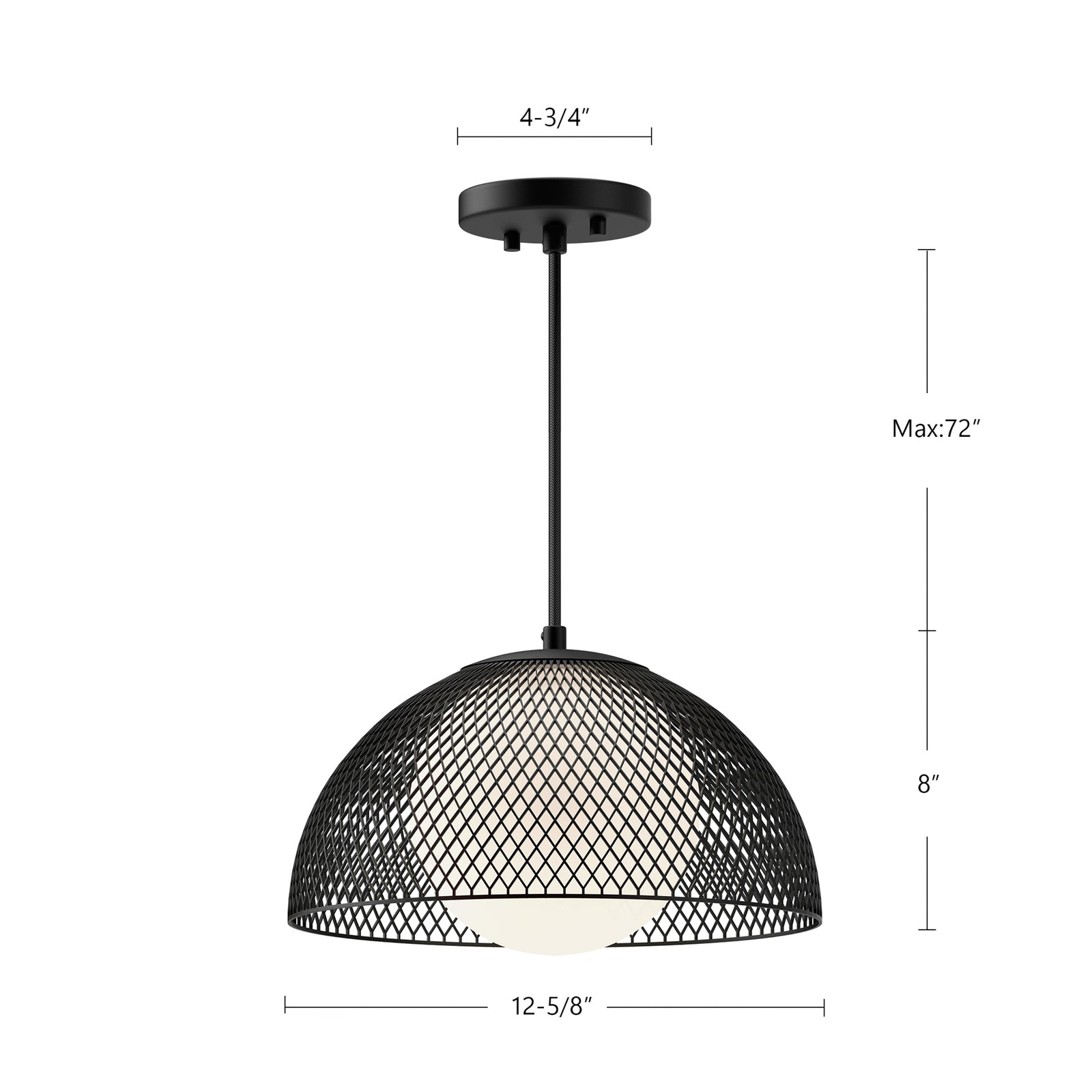 Haven 12-in Gold/Opal Matte Glass 1 Light Pendant