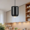 Hayden 7-in Glossy Black LED Pendant