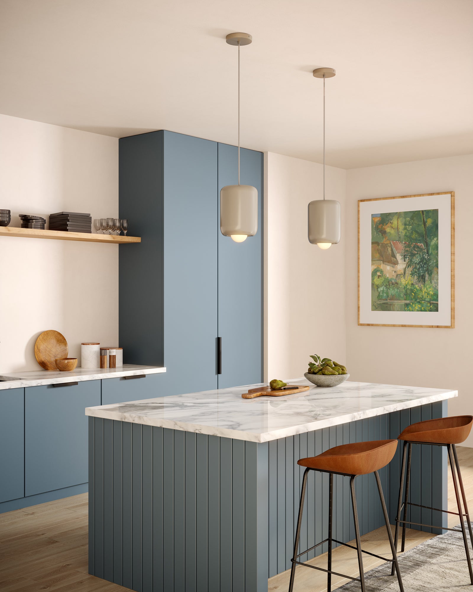 Hayden 7-in Pearl White LED Pendant