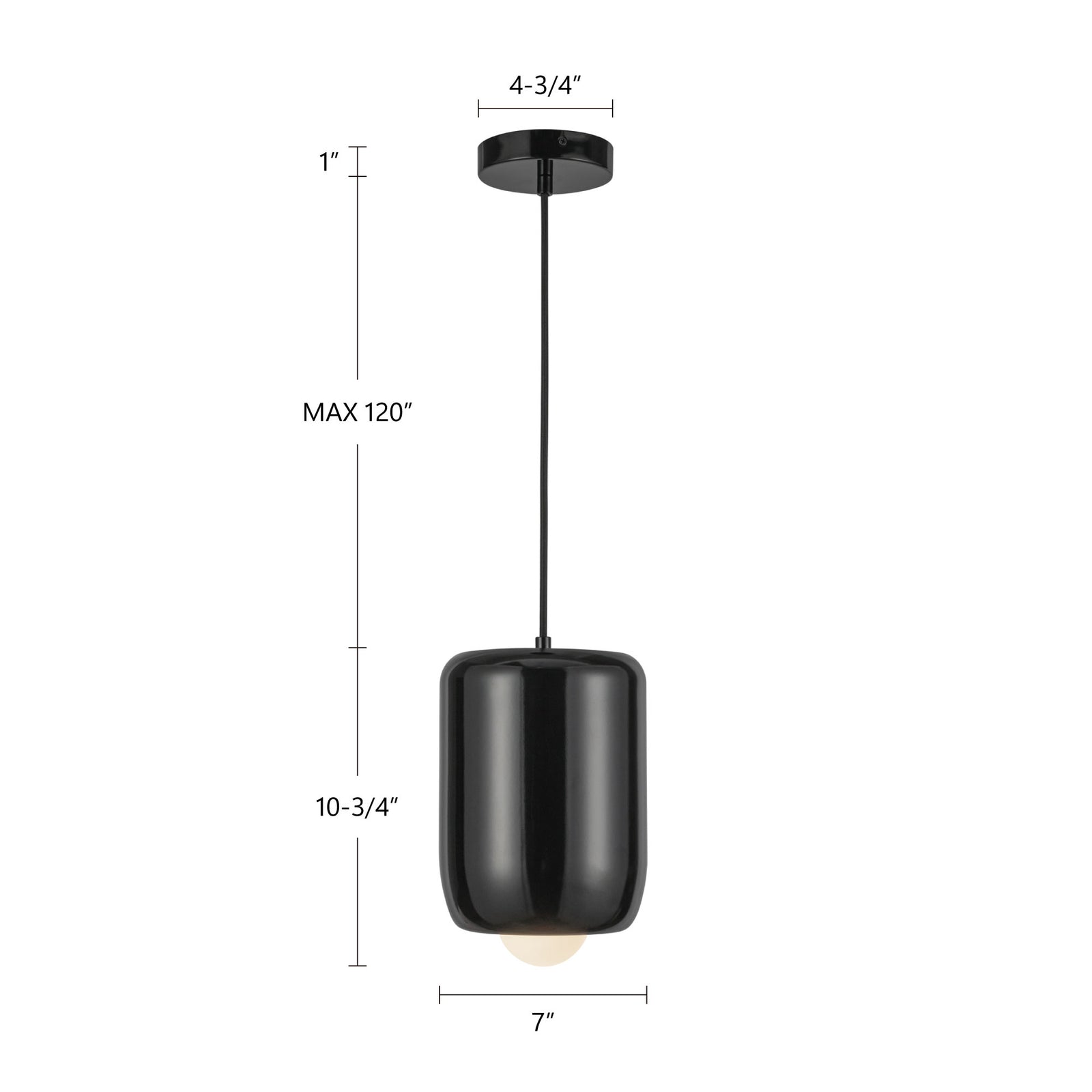 Hayden 7-in Pearl White LED Pendant