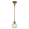 Hazel 6-in Aged Gold/Clear Glass 1 Light Pendant