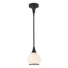 Hazel 6-in Matte Black/Opal Matte Glass 1 Light Pendant