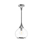 Hazel 10-in Chrome/Clear Glass 1 Light Pendant