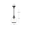 Hazel 10-in Chrome/Clear Glass 1 Light Pendant