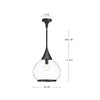 Hazel 14-in Chrome/Opal Matte Glass 1 Light Pendant