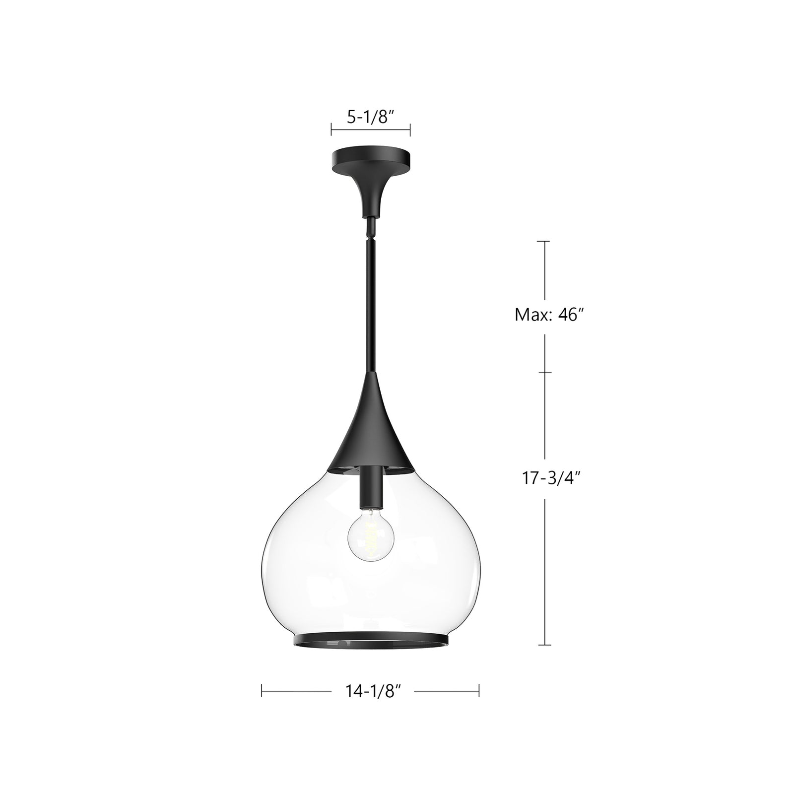 Hazel 14-in Chrome/Opal Matte Glass 1 Light Pendant