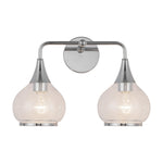 Hazel 17-in Chrome/Clear Glass 2 Lights Vanity