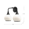 Hazel 17-in Chrome/Clear Glass 2 Lights Vanity