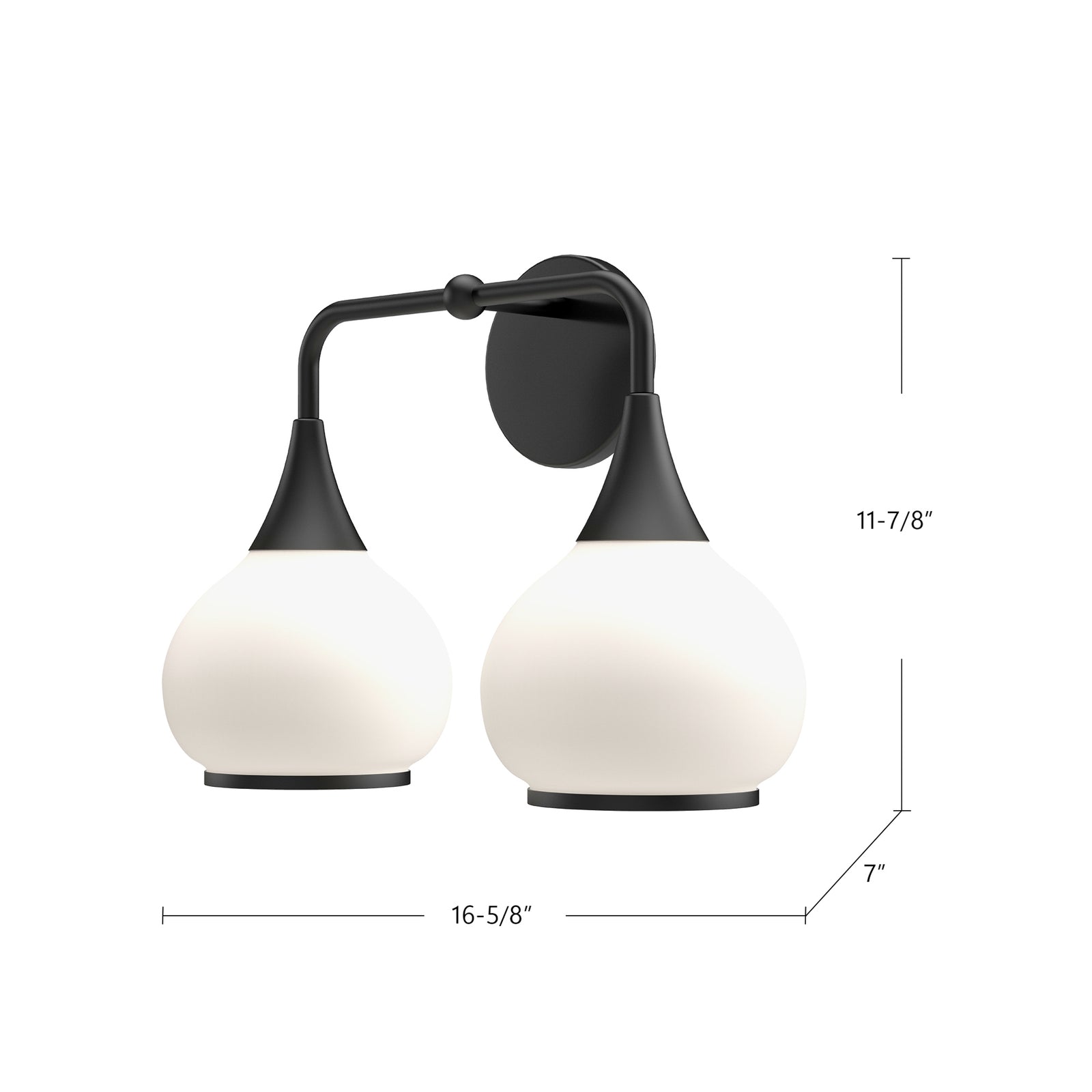 Hazel 17-in Chrome/Clear Glass 2 Lights Vanity