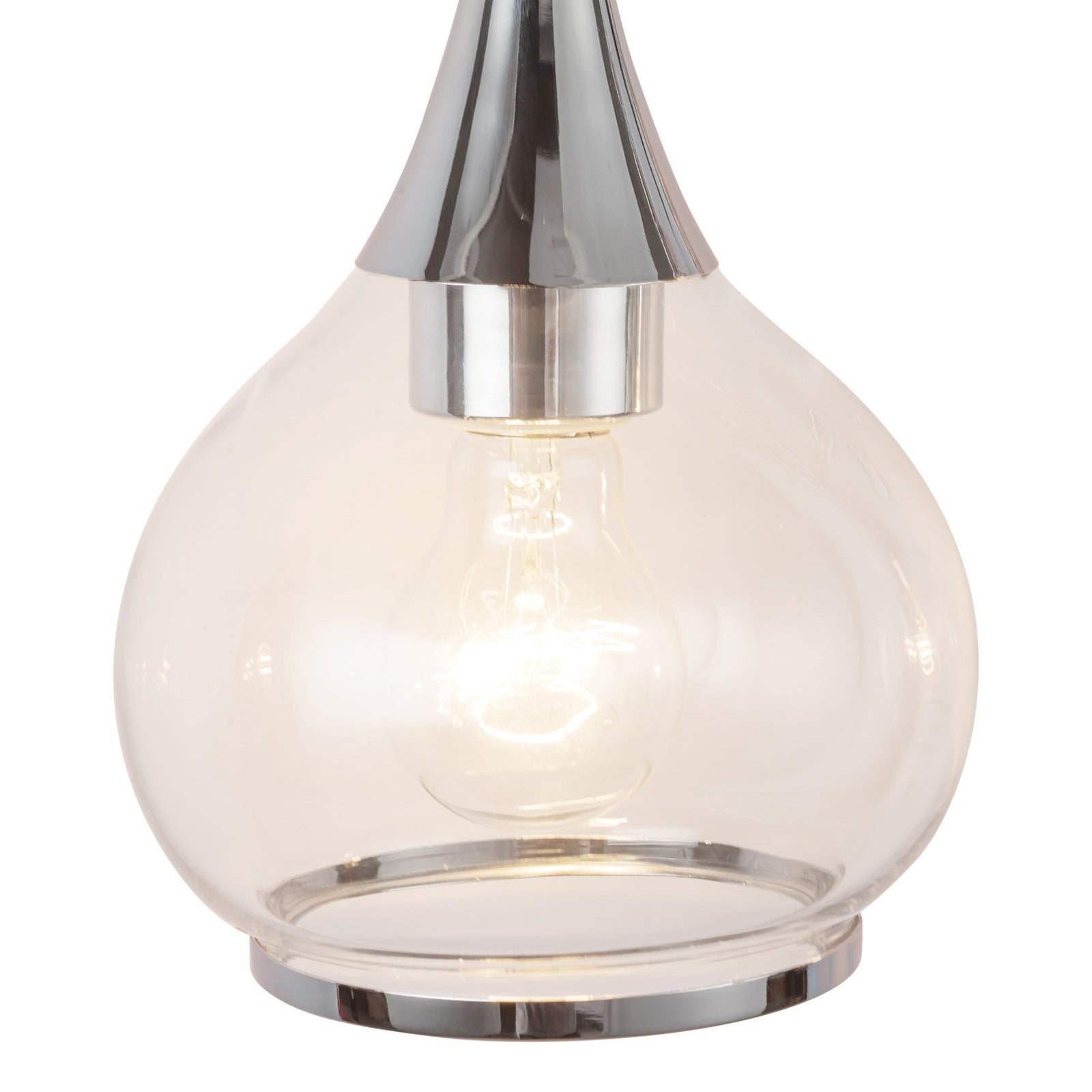 Hazel 26-in Chrome/Clear Glass 3 Lights Vanity
