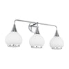 Hazel 26-in Chrome/Opal Matte Glass 3 Lights Vanity