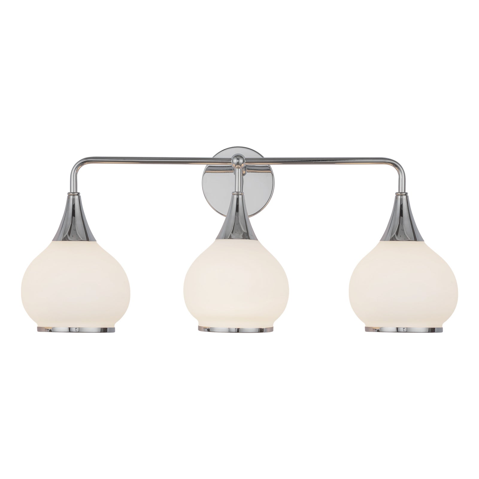 Hazel 26-in Chrome/Opal Matte Glass 3 Lights Vanity