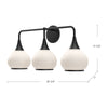 Hazel 26-in Chrome/Opal Matte Glass 3 Lights Vanity