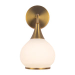 Hazel 6-in Aged Gold/Opal Matte Glass 1 Light Wall/Vanity